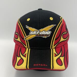 Ski Doo Rotax Flames Hat Cap Mens Fitted Size L/XL Snowmobiles BRP X-Team Fire
